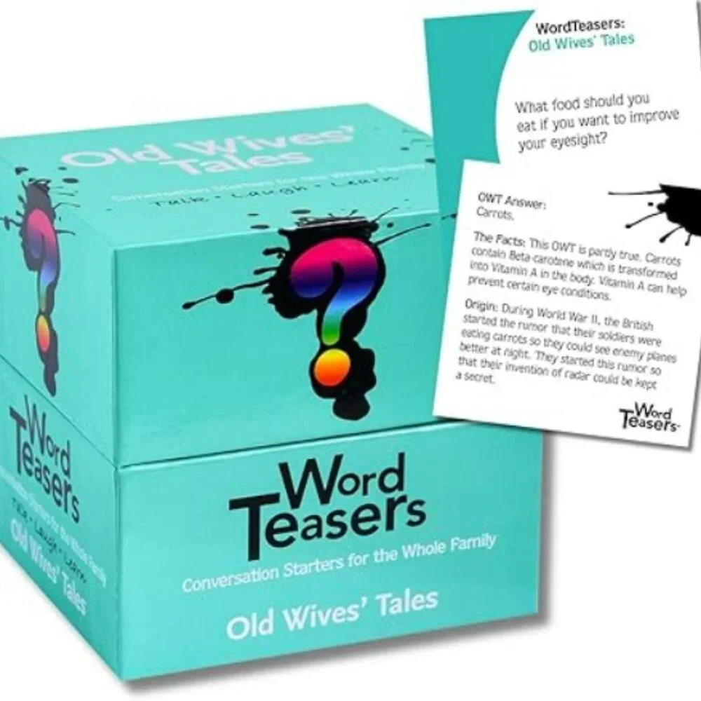 Word Teasers Old Wives' Tales Game Knowledge/Trivia Convo Game Adult/Kid NIB/NWT